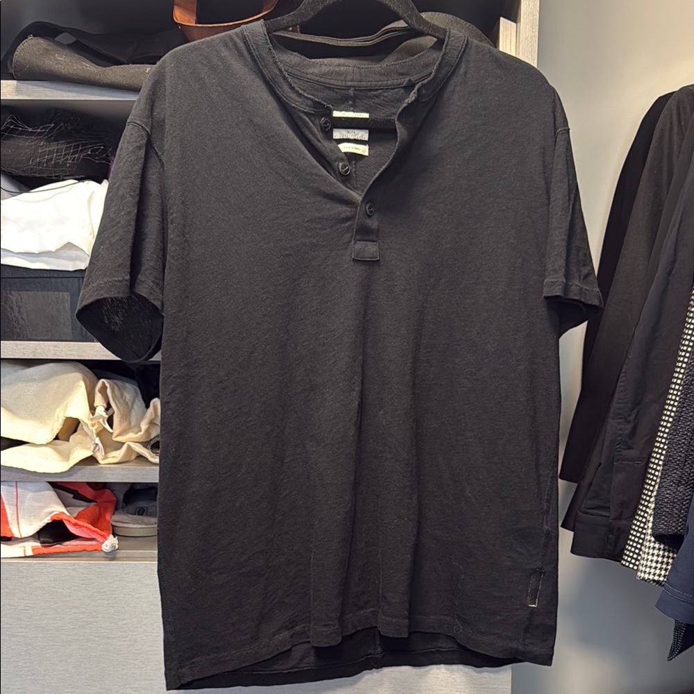 Rag & Bone Black Short Sleeve Tee